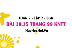 Bài 10.15 trang 99 Toán 7 Tập 2 Kết nối tri thức